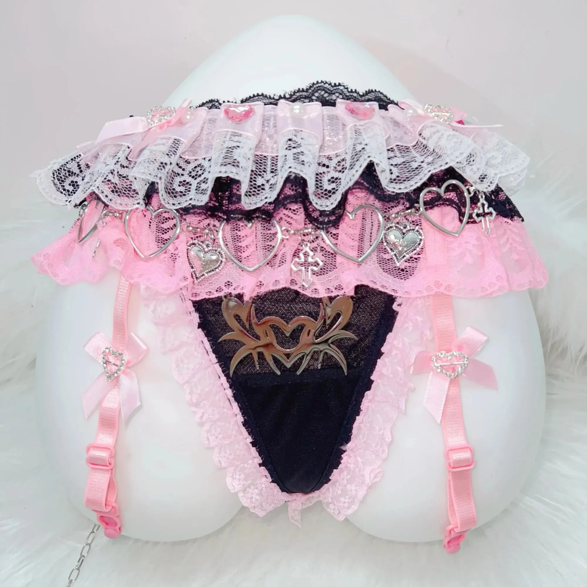 Pastel Goth Punk Rock Lace Garter Belt