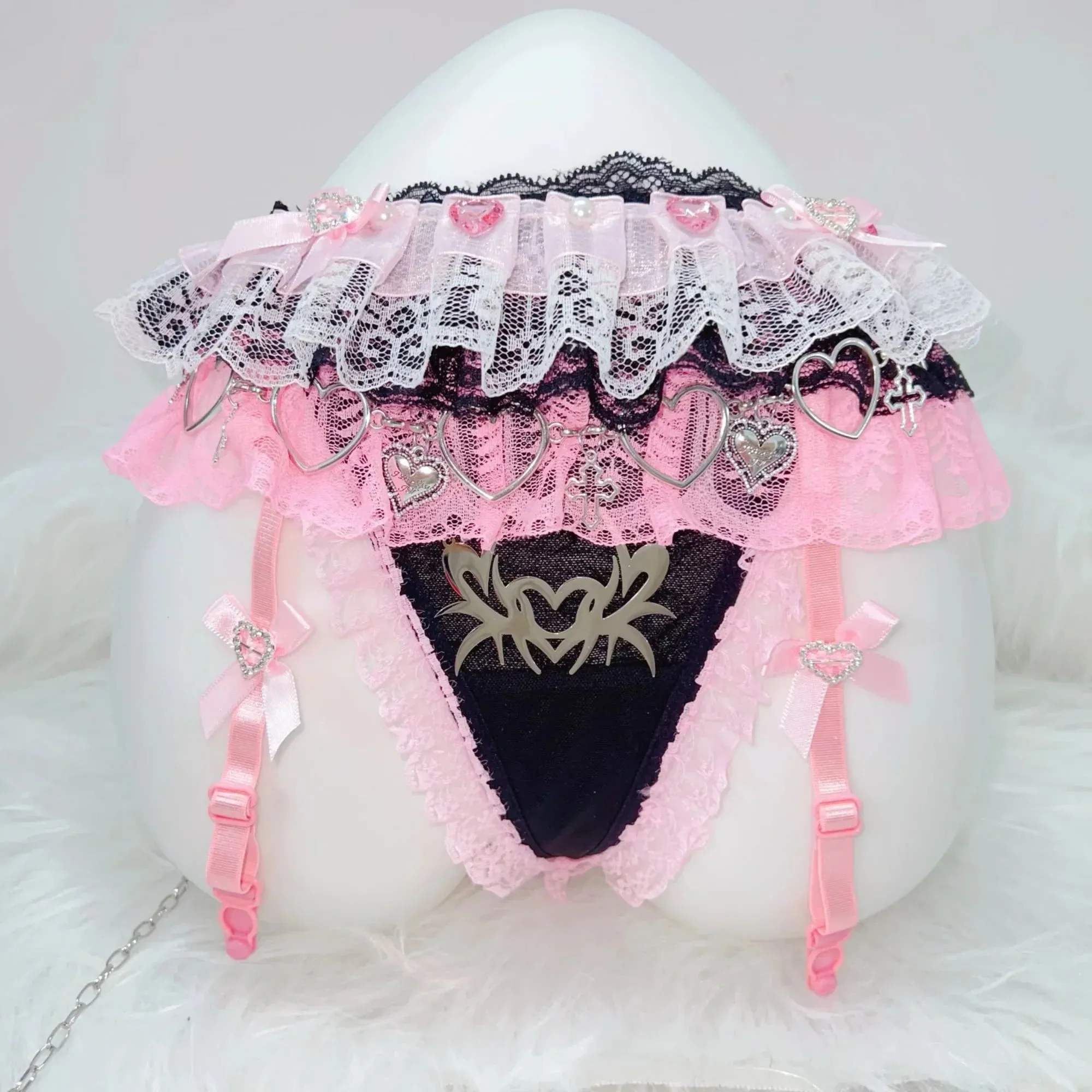 Pastel Goth Punk Rock Lace Garter Belt