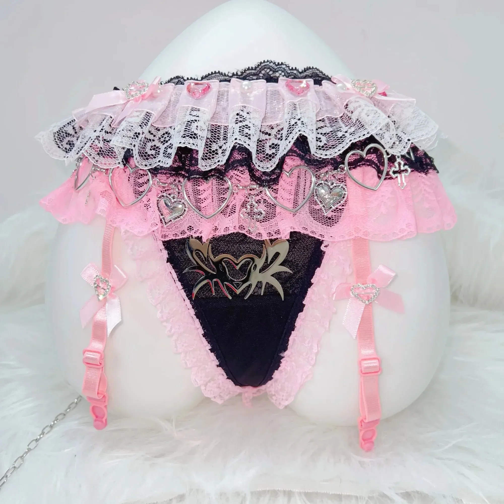 Pastel Goth Punk Rock Lace Garter Belt