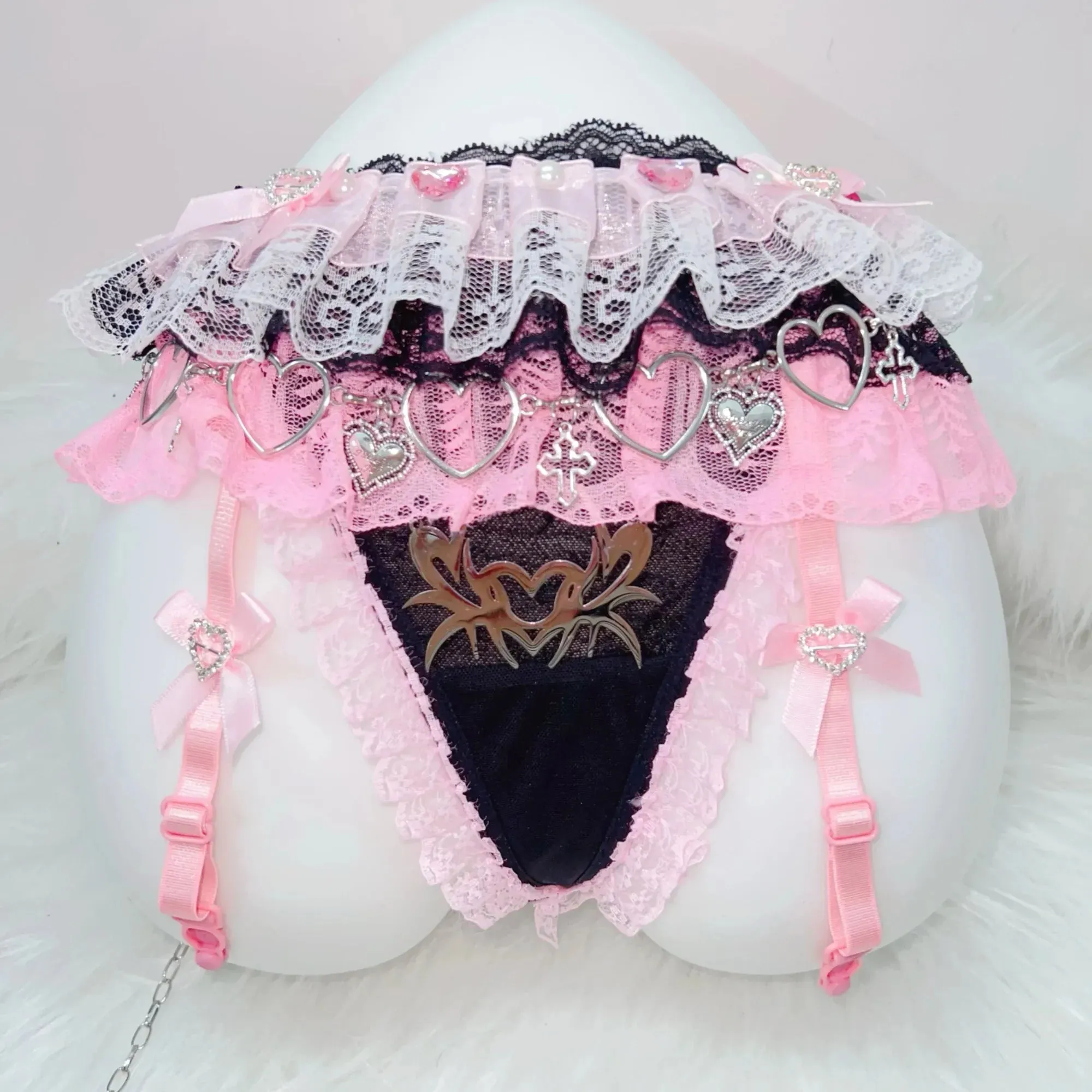 Pastel Goth Punk Rock Lace Garter Belt