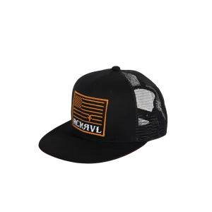 Rock Revival Men's Orange Flag Patch Snapback Cap