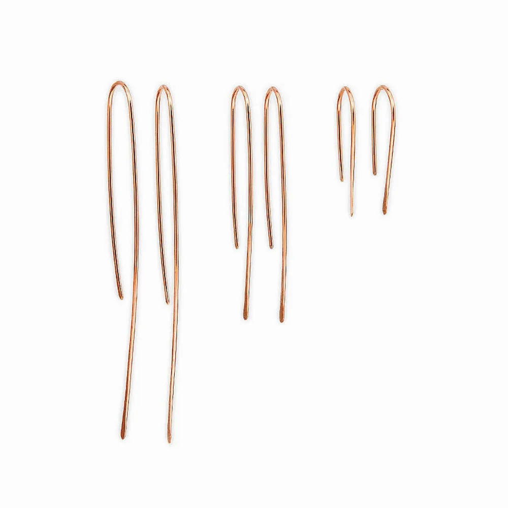 Rose Gold Classic Threader Earrings