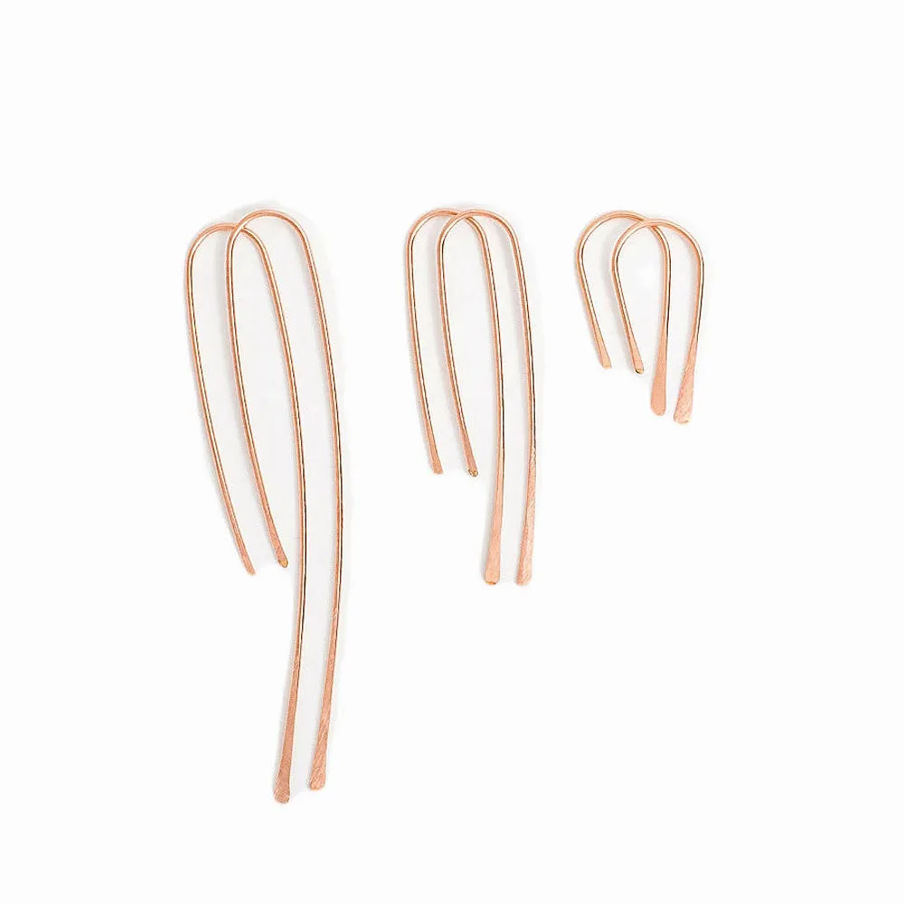 Rose Gold Classic Threader Earrings