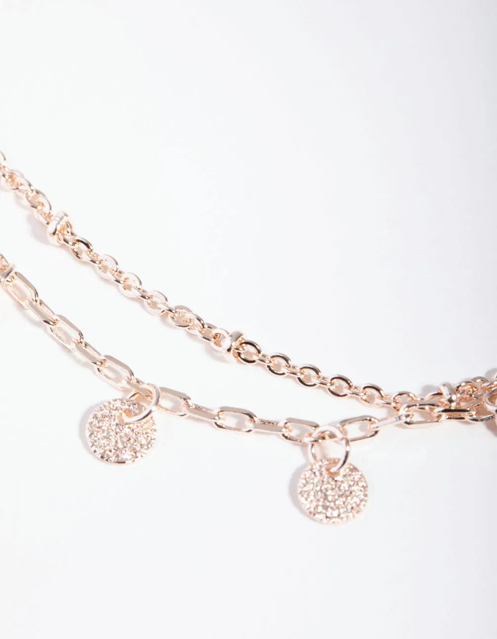 Rose Gold Plated Mini Disc Bracelet