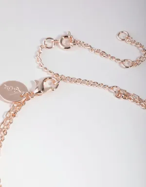 Rose Gold Plated Mini Disc Bracelet