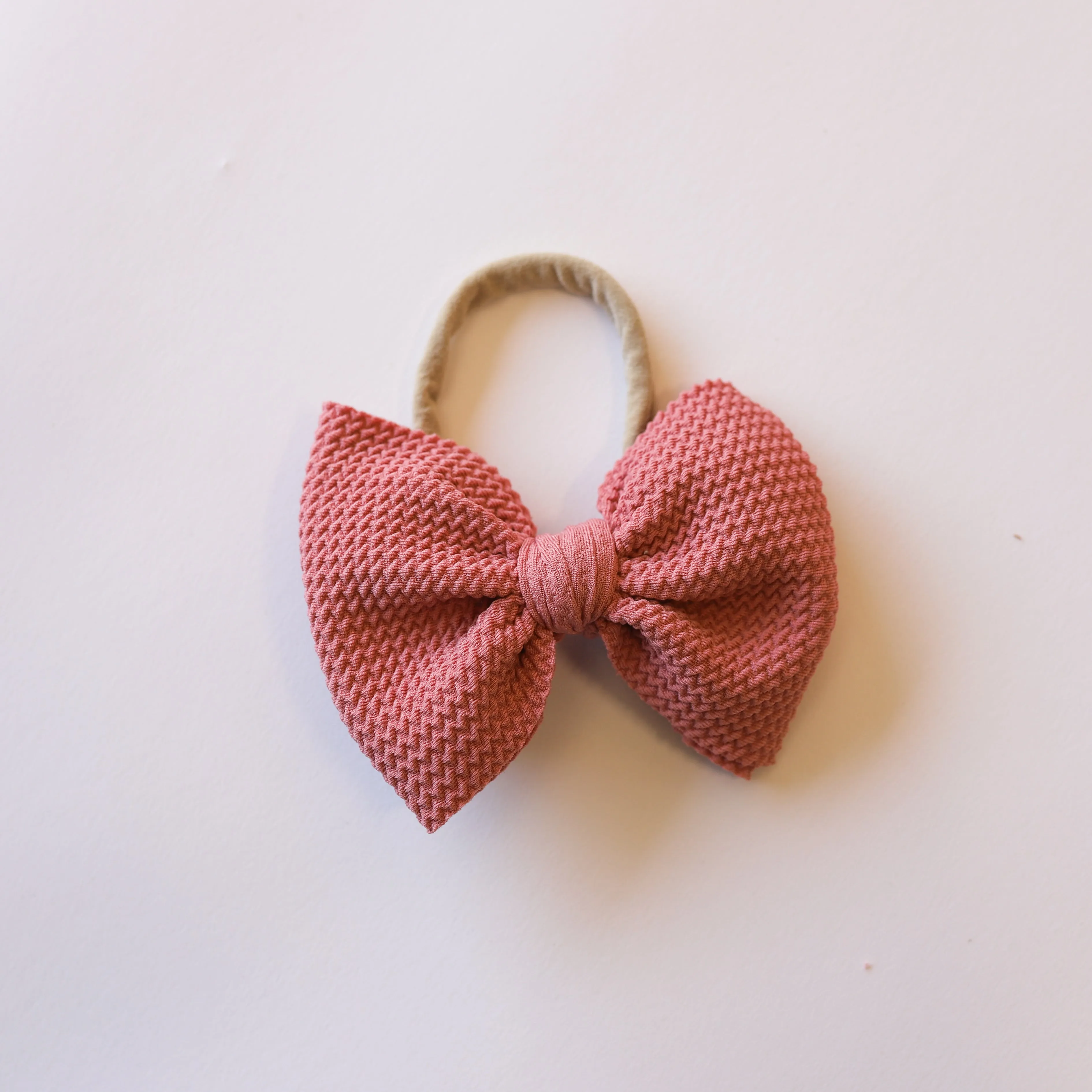 Rosey Mauve Big   Skinny Bow