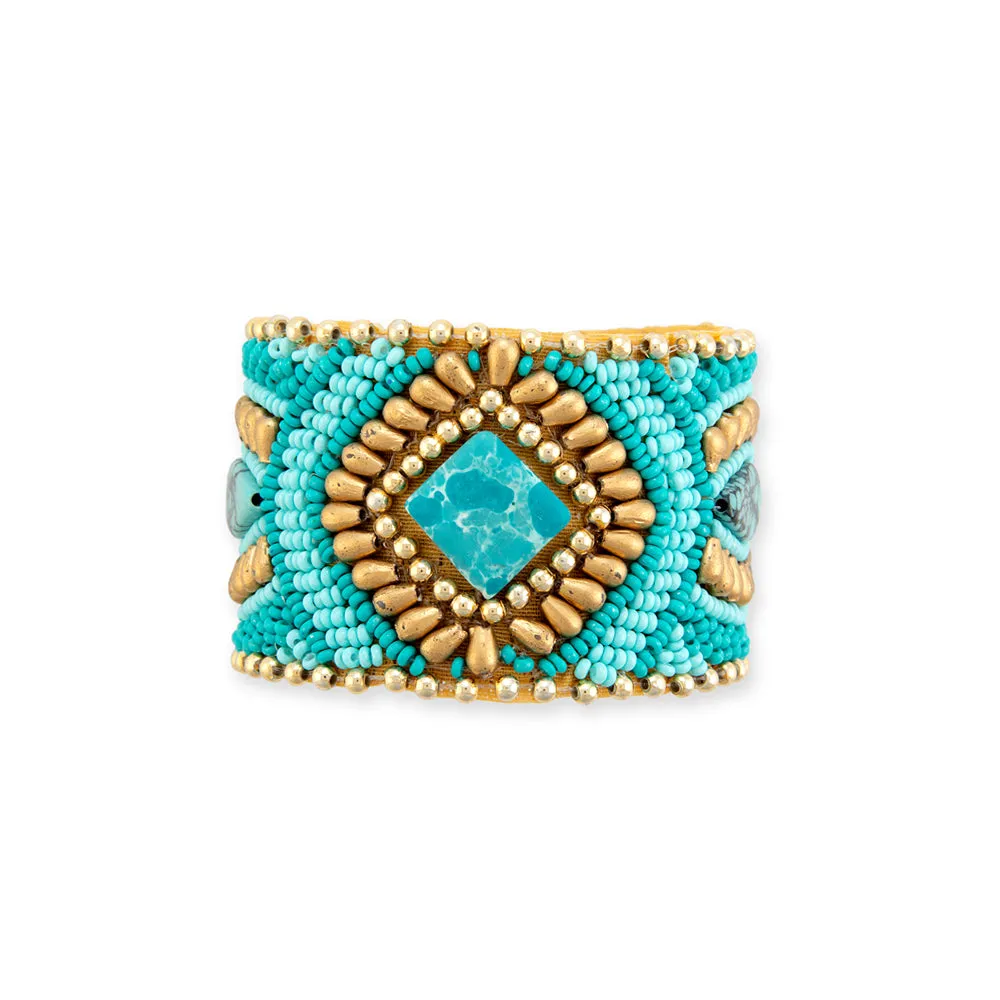 Savannah Worlds Beaded Cuff Bracelet