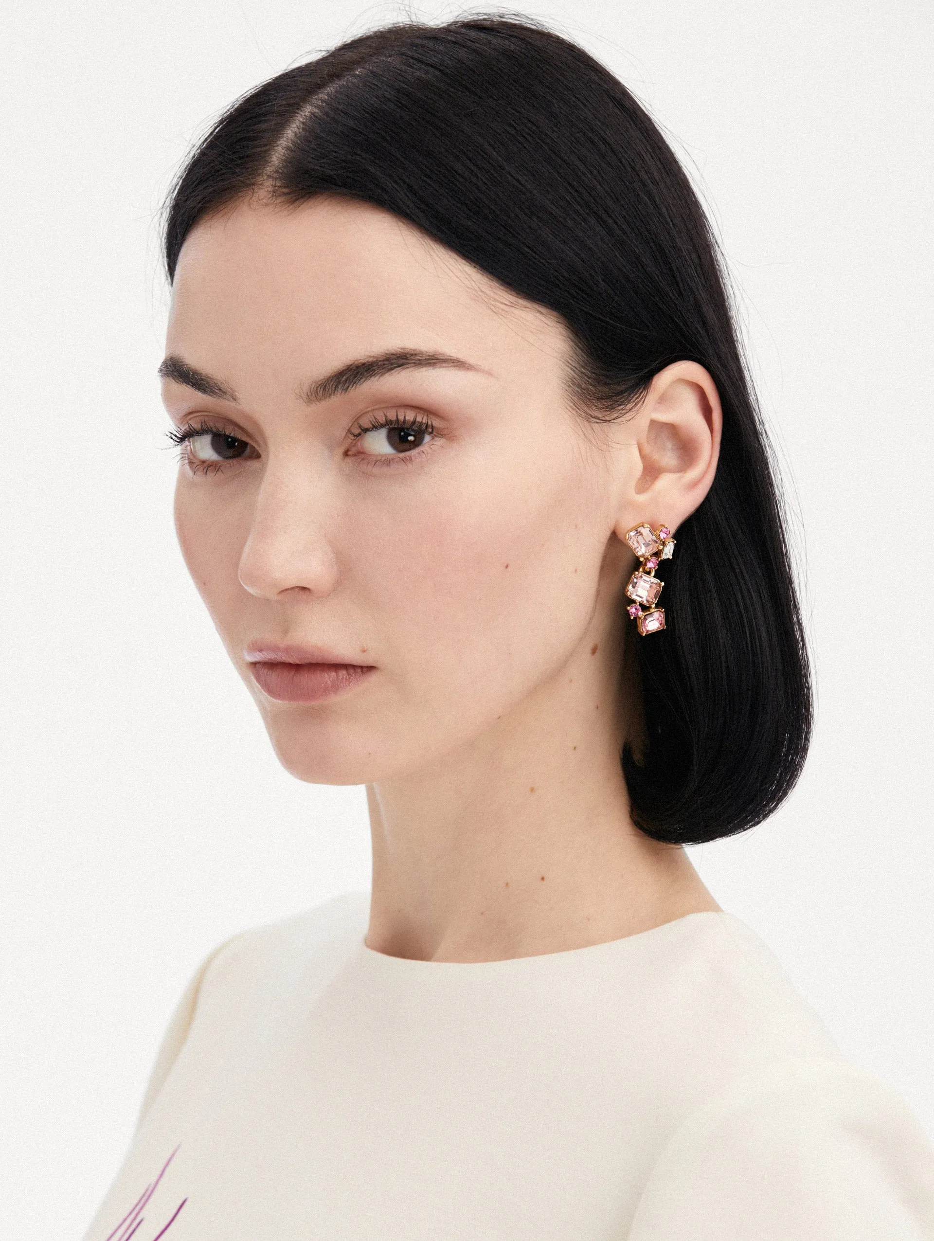 Scramble Crystal Drop Earrings