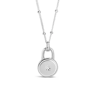 Silver Small Round Diamond Necklace