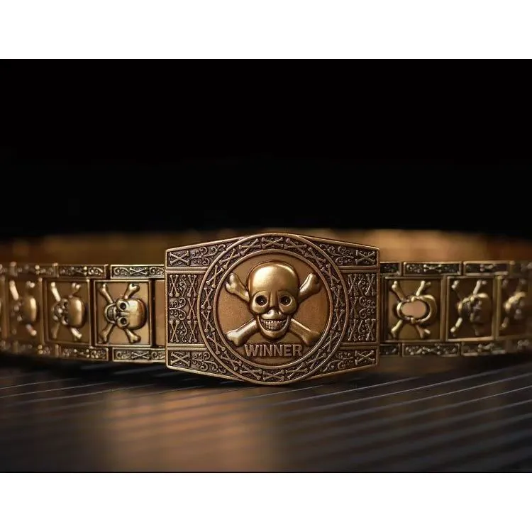 Skull & Crossbones Stainless Steel Edgy Buckle Belt