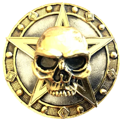 Skull on Star Belt Buckle