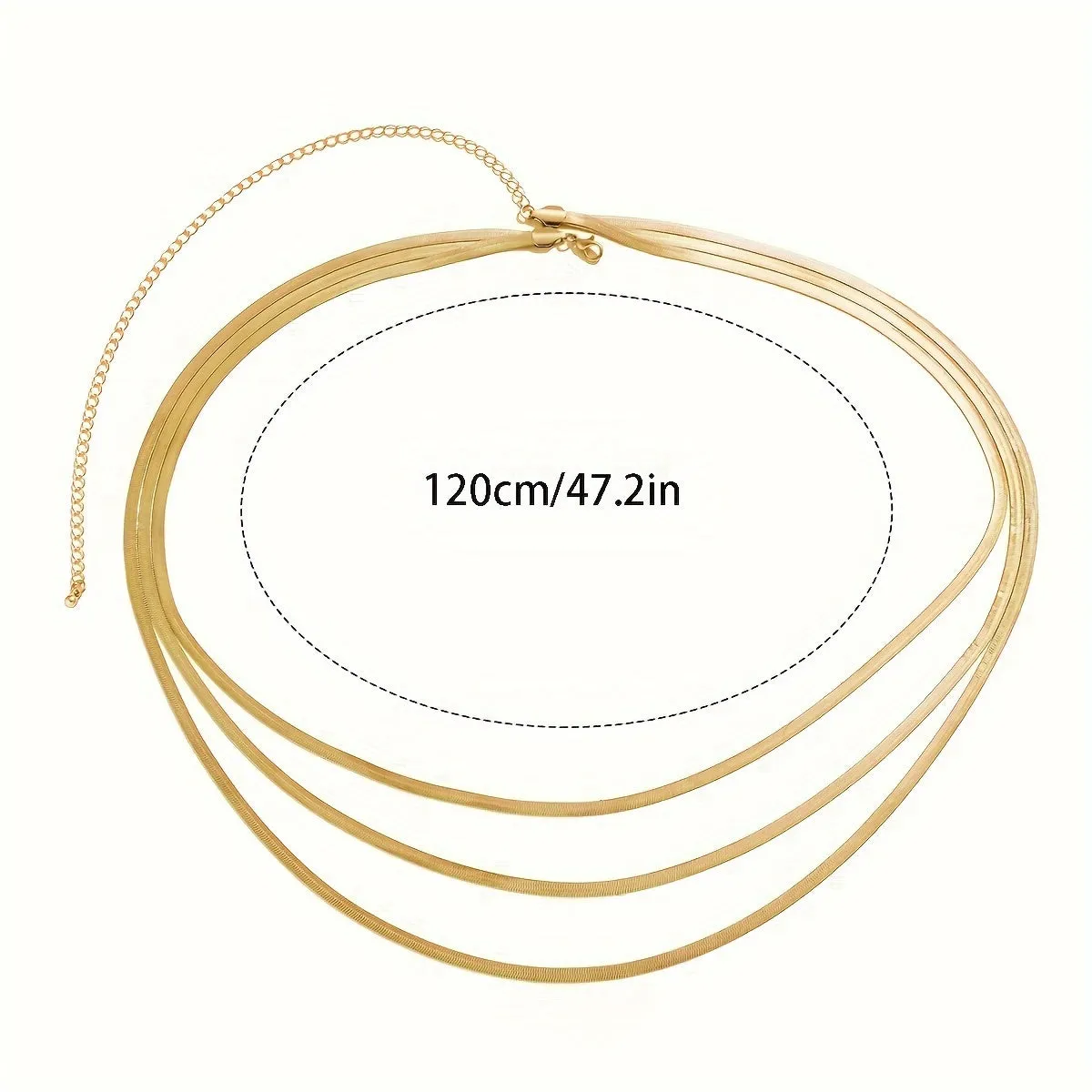 Snake Bone Waist Chain Elegant Metal Belt for Women