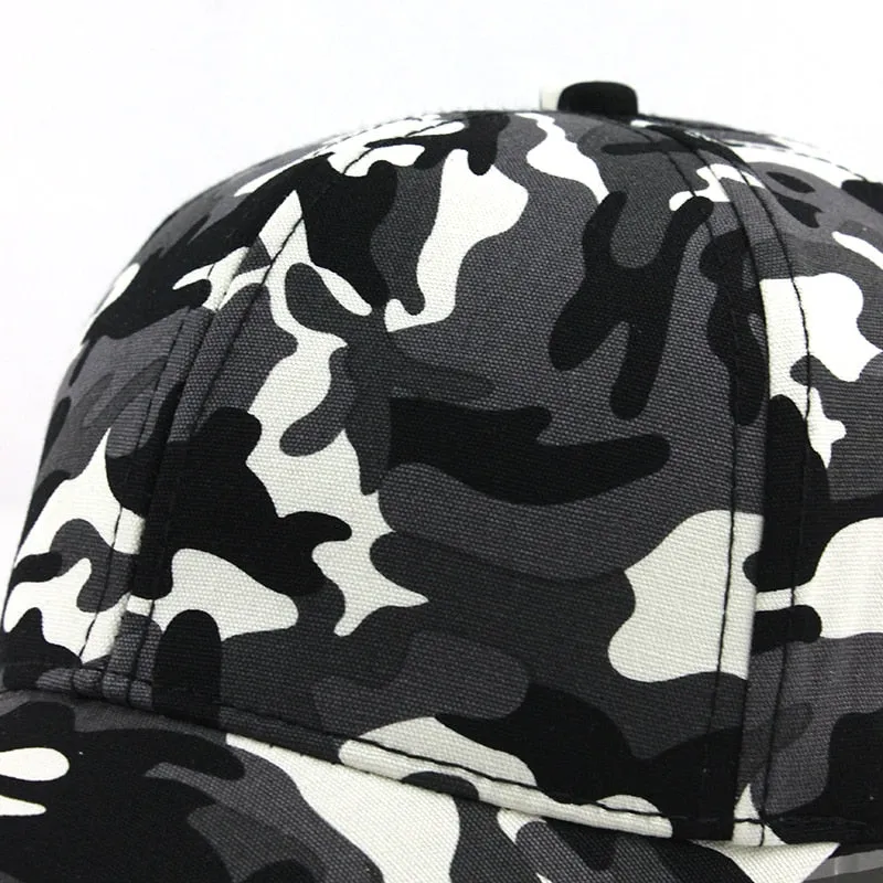 Snow Camouflage Tactical Trucker Snapback Baseball Cap