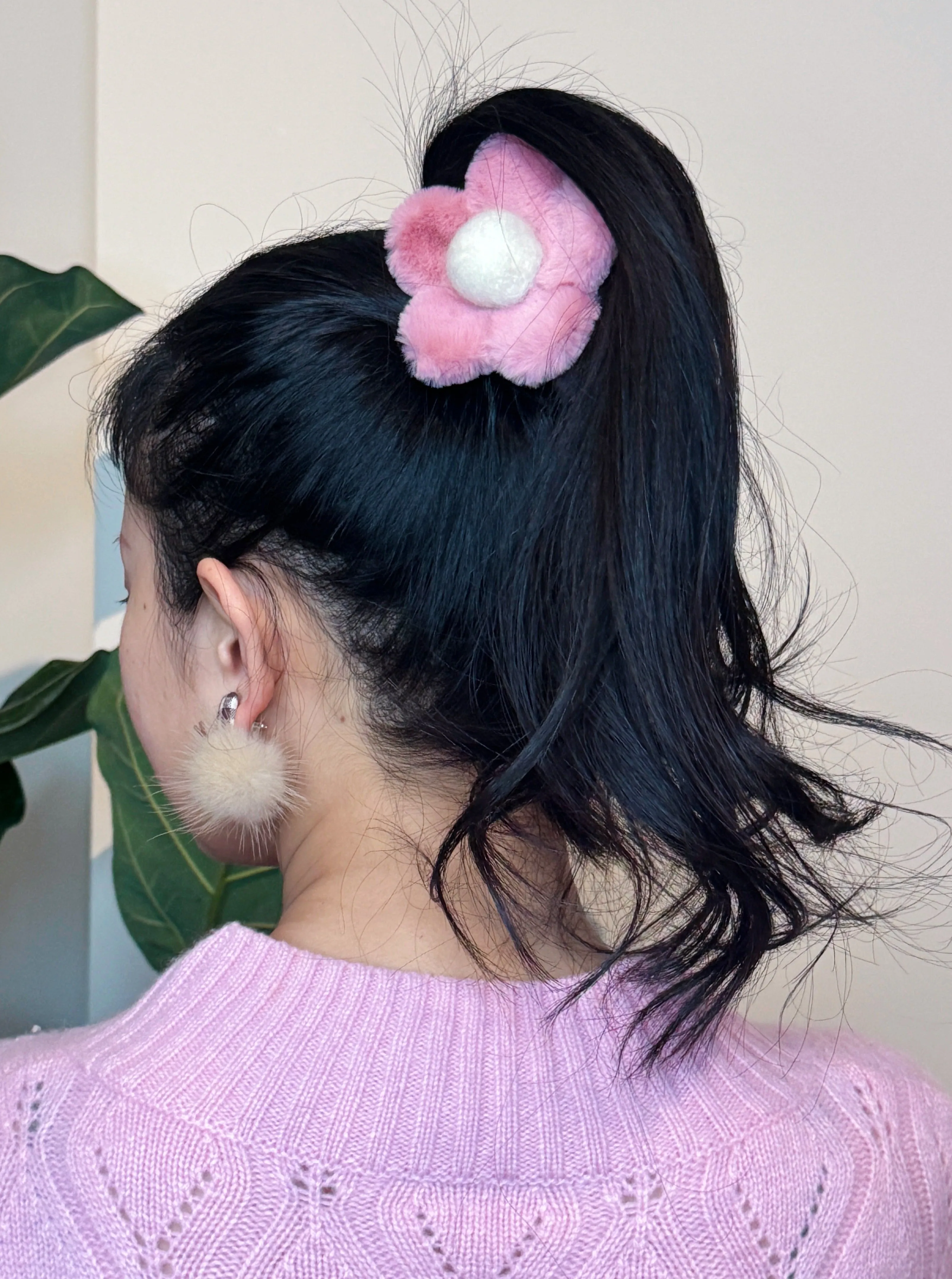 Strong Hold Large Fluffy Flower Hair Clips for Thick Hair Thin Hair