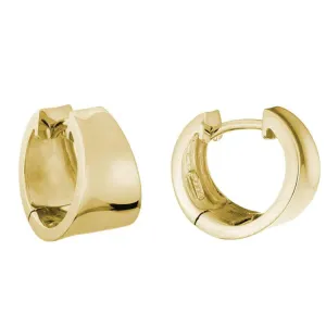 Tapered Huggie Hoop Earrings, 14Kt