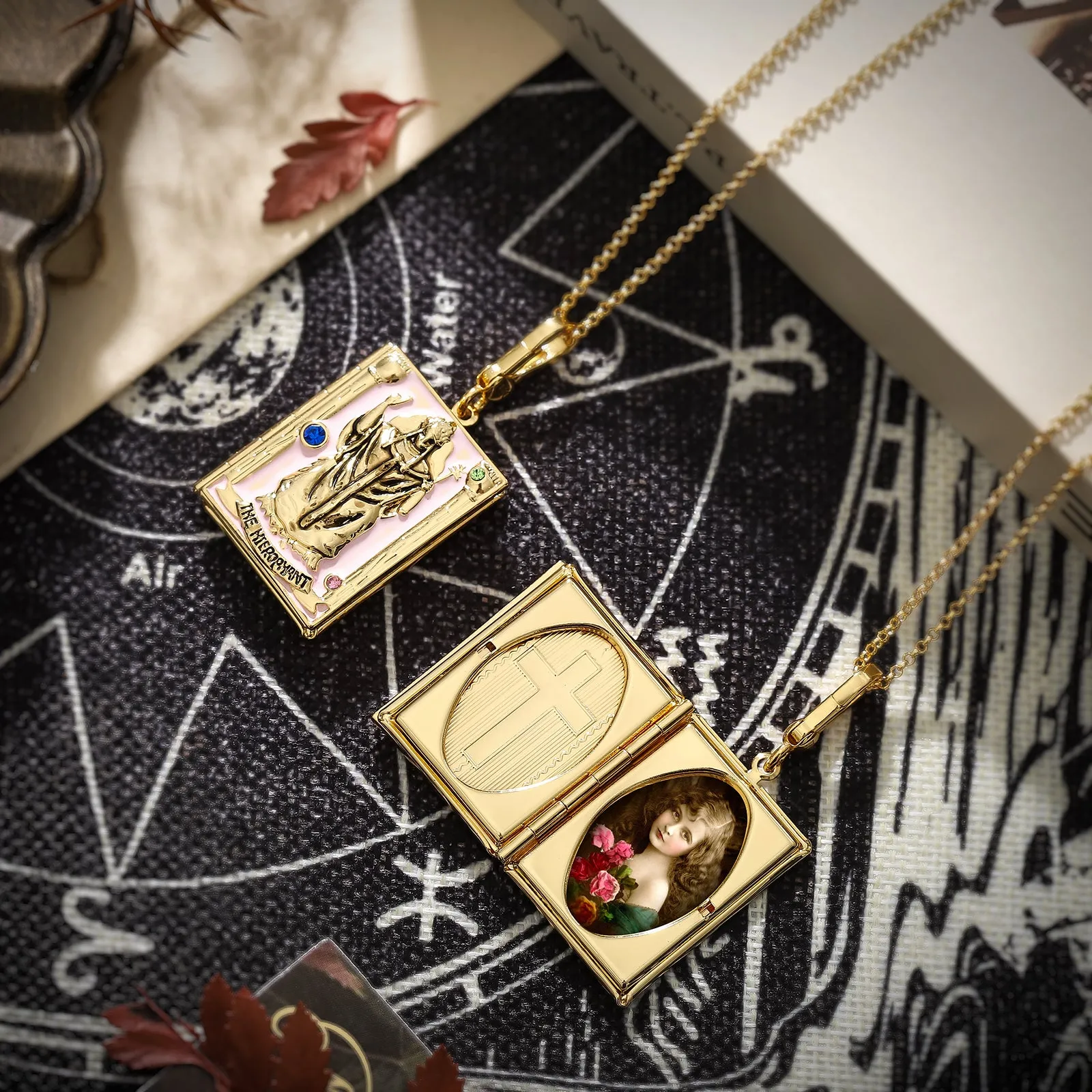 Tarot Locket Necklace-The High Priestess