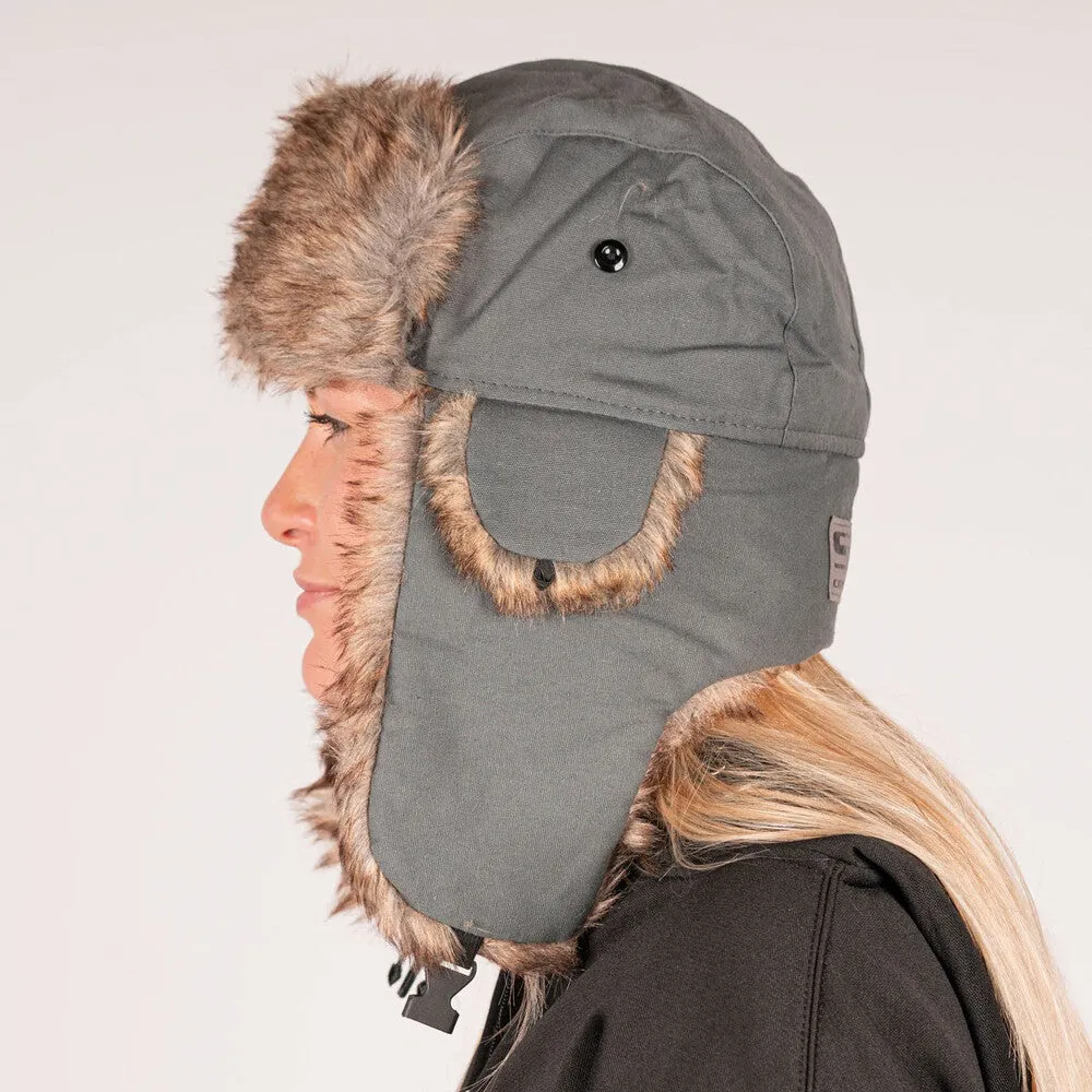 Trapper Hat | Canvas | Grey