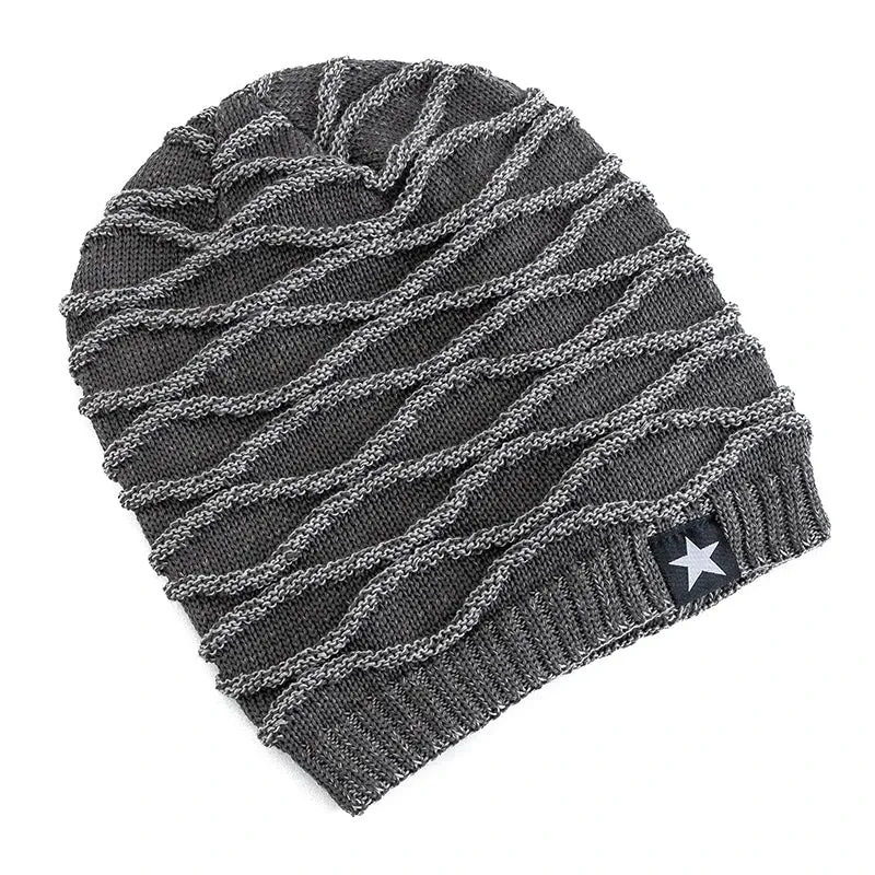 Unisex Slouchy Winter Knitted Hats Warm Beanie Cap