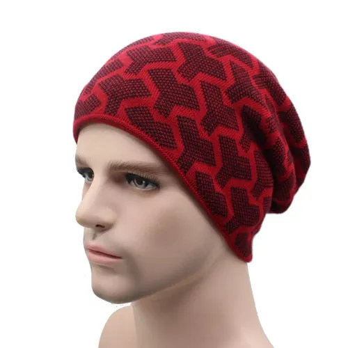 Unisex Winter Beanies Knitted Hat Fashion Caps Warm Baggy Skullies Balaclava Bonnet Beanie