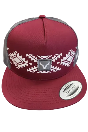 Vexil Baller Red Berry Mesh Back Snapback Patch Cap