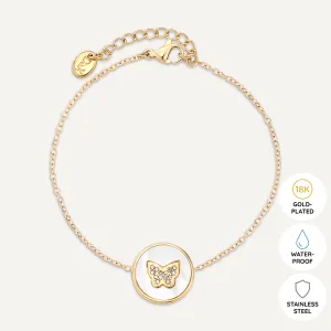 Vibes | Butterfly Embrace Clasp Bracelet | 18K Gold-Plated