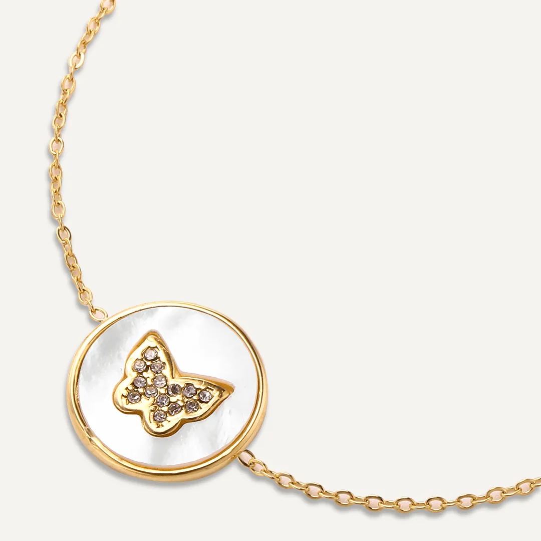 Vibes | Butterfly Embrace Clasp Bracelet | 18K Gold-Plated