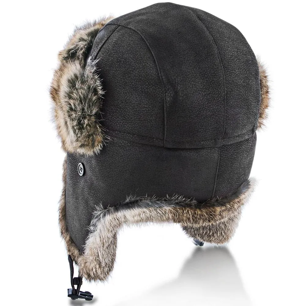 Walrus Hats Faux Fur Brown Trapper Hat