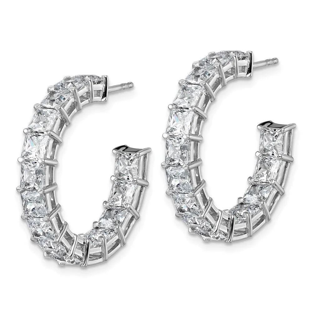 White Gold Princess Lab Grown Diamond VS/SI FGH In and Out Hoops - Model EM10523-788-WLG