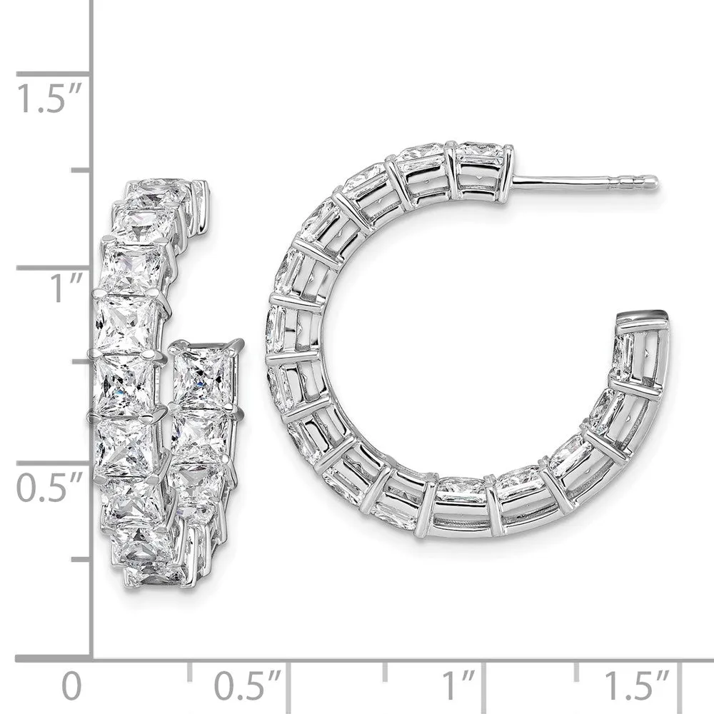 White Gold Princess Lab Grown Diamond VS/SI FGH In and Out Hoops - Model EM10523-788-WLG