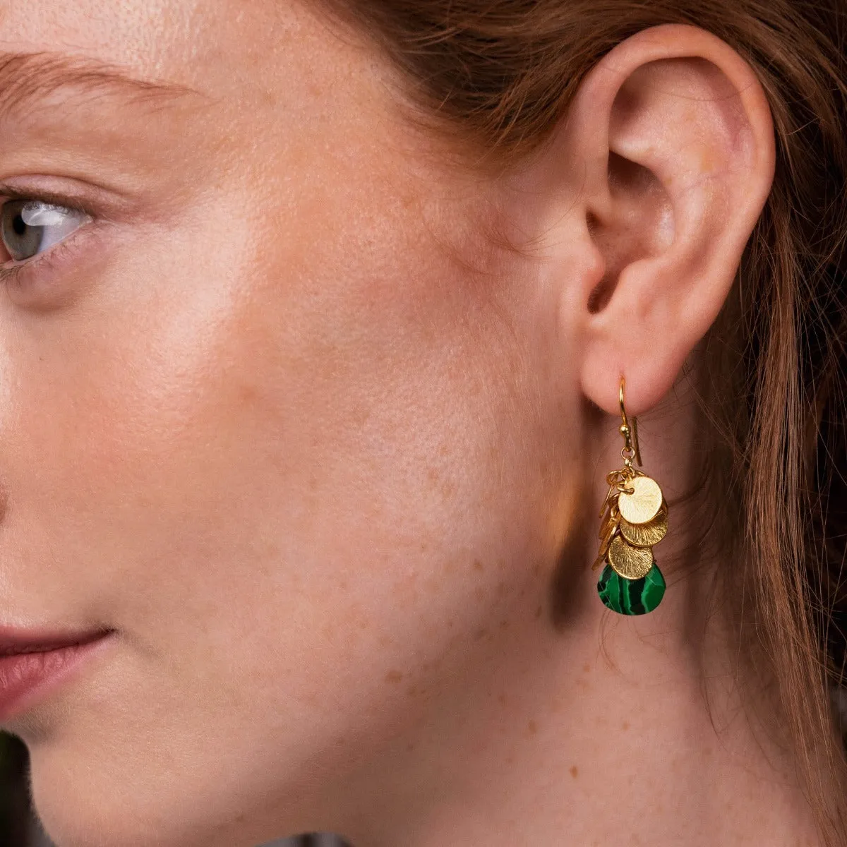 Winona Malachite Earrings