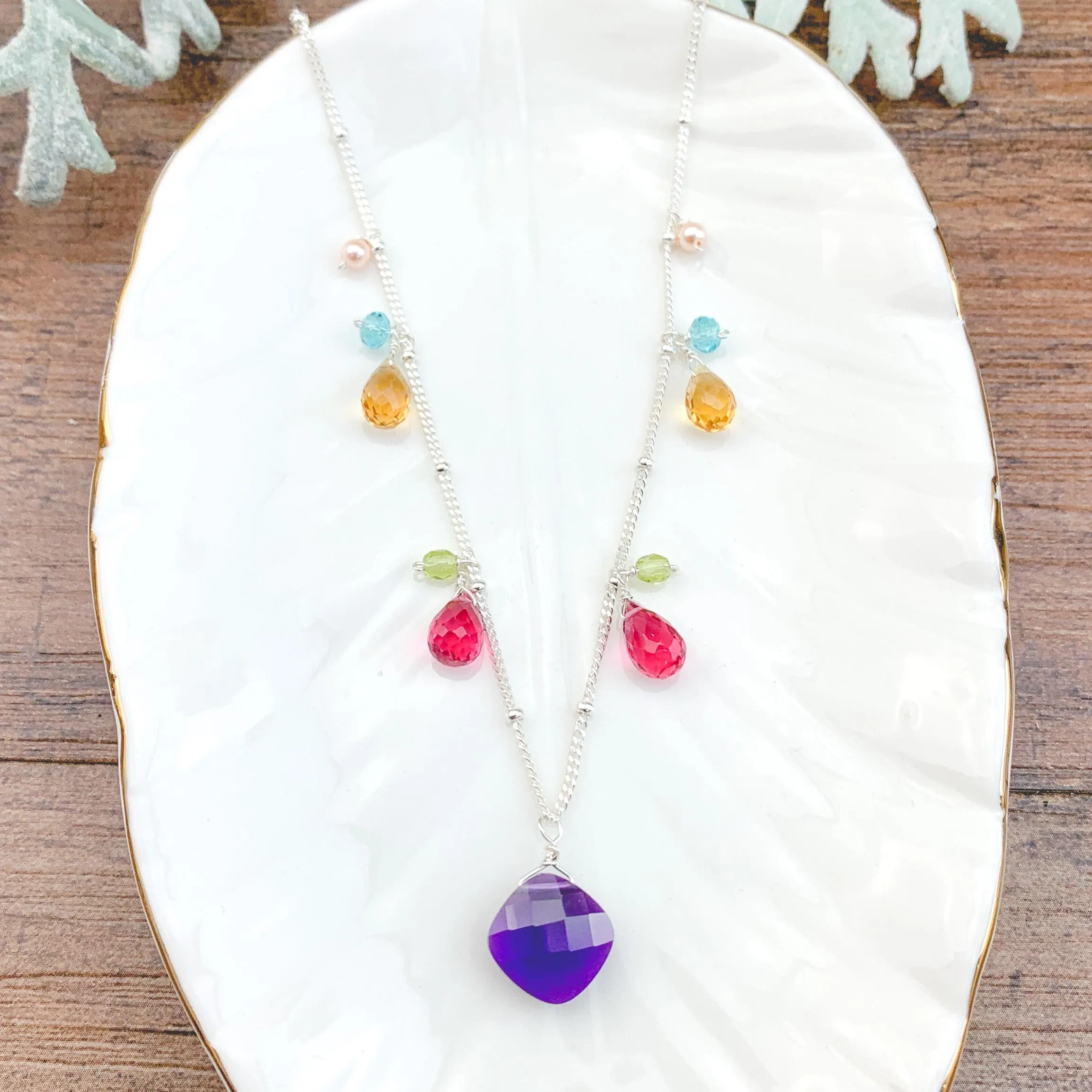 Zina Classic Gemstone Necklace