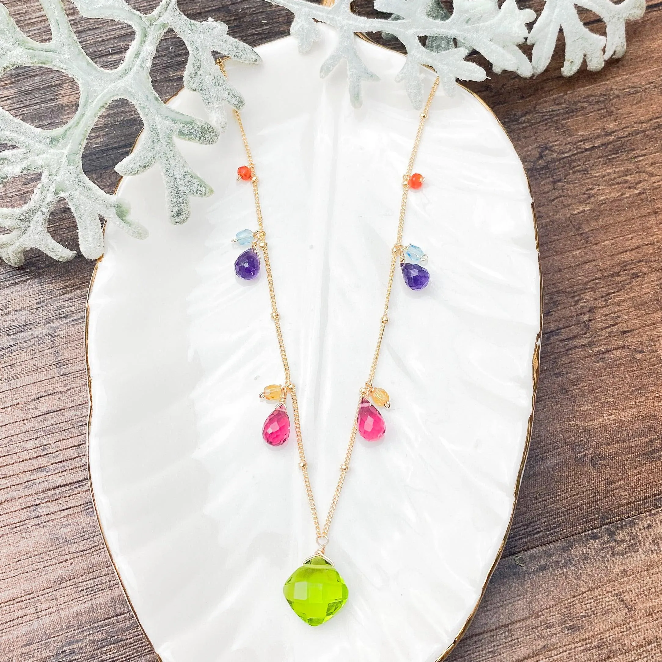 Zina Classic Gemstone Necklace