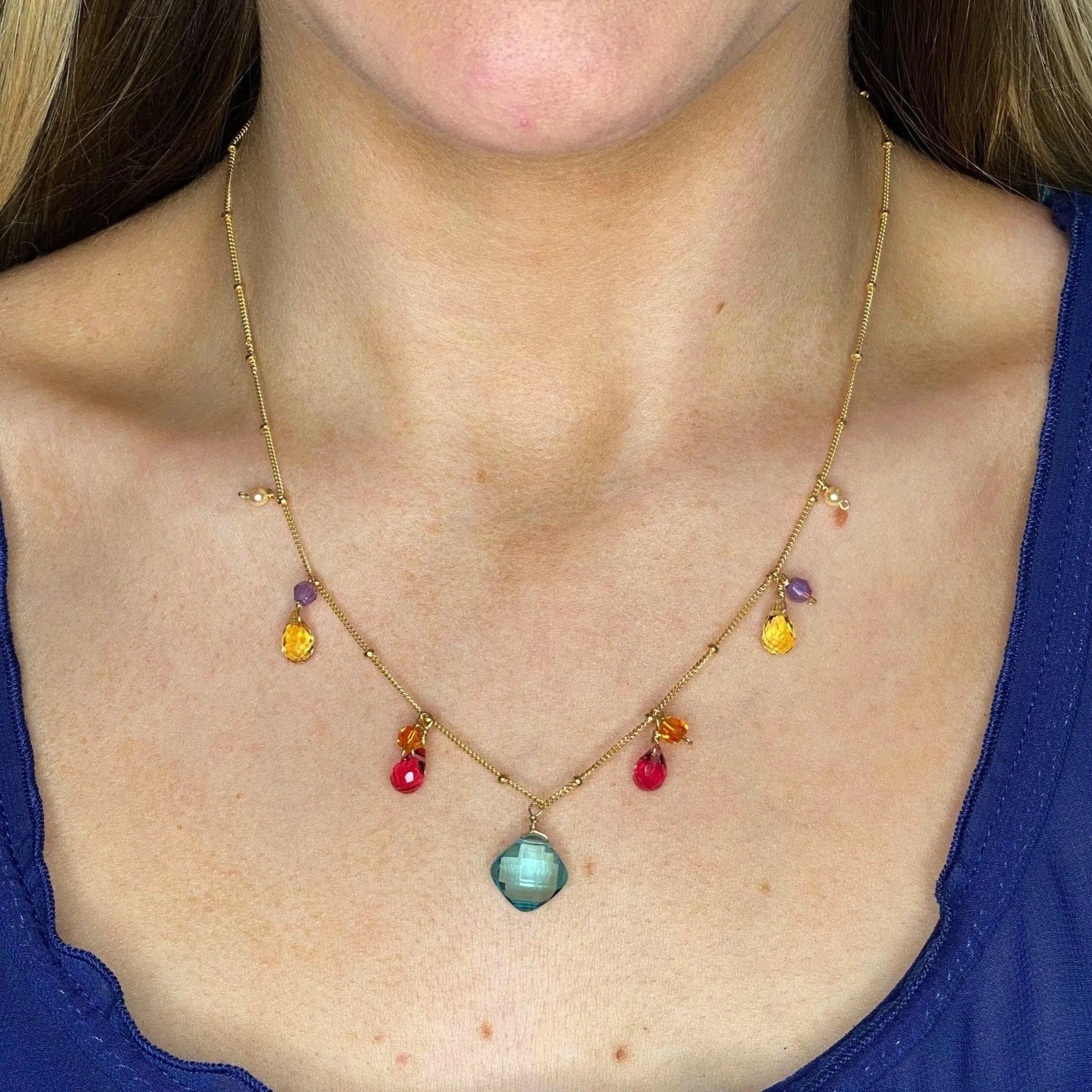 Zina Classic Gemstone Necklace